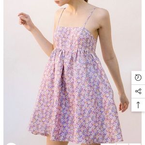 Storia Lavender Floral Mini Dress